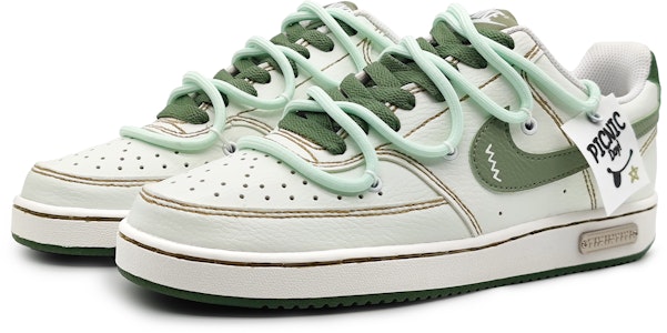 【訂製球鞋】Nike Court Vision 1 甜甜凍飲 青提奶綠 復古 刺繡標籤 可拆卸 低筒 板鞋 男女通款 淺綠 Lookbook 【訂製球鞋】Nike Court Vision 1 甜甜凍飲 青提奶綠 復古 刺繡標籤 可拆卸 低筒 板鞋 男女通款 淺綠