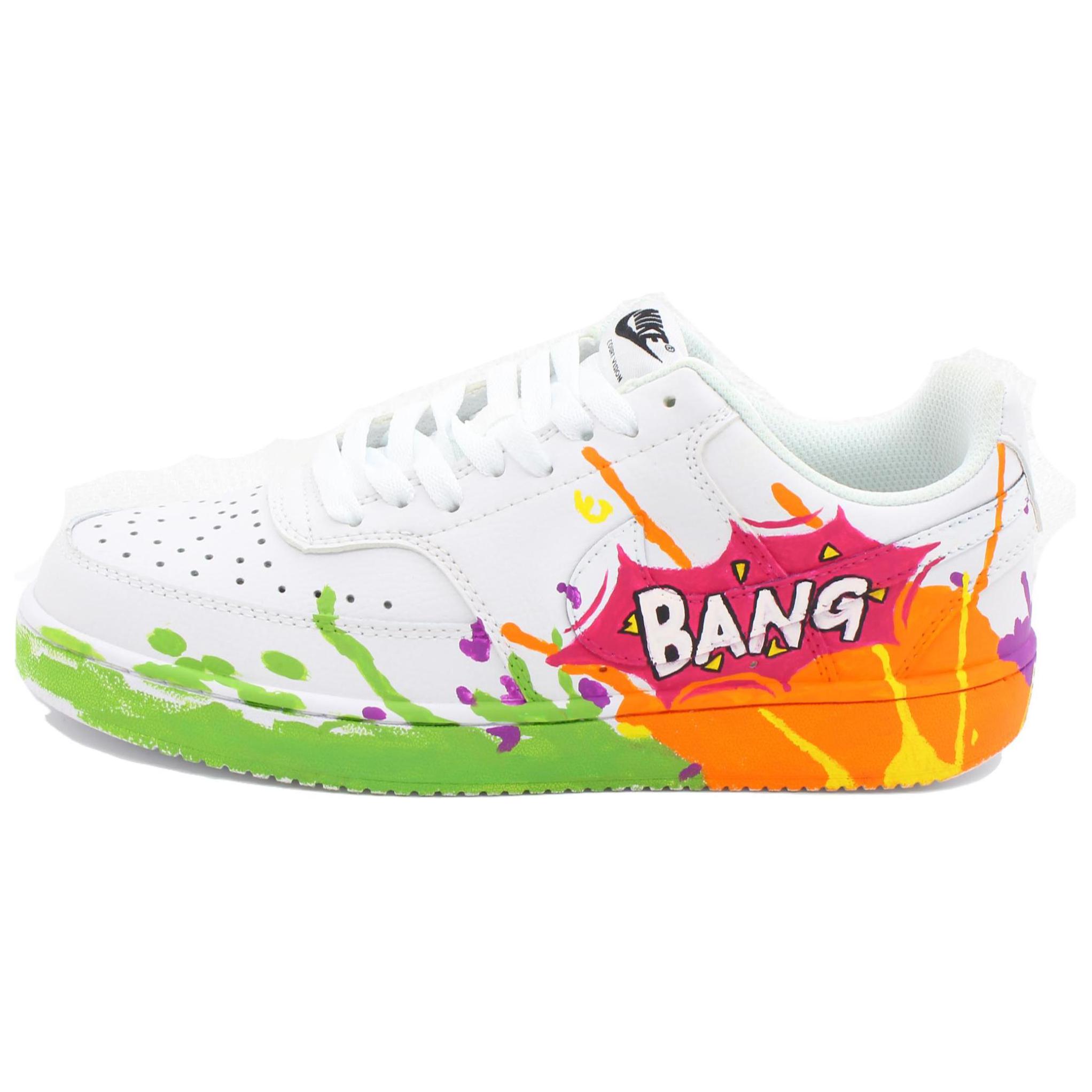 [Custom Shoes] Nike Court Vision 1 'Green Orange Bang'