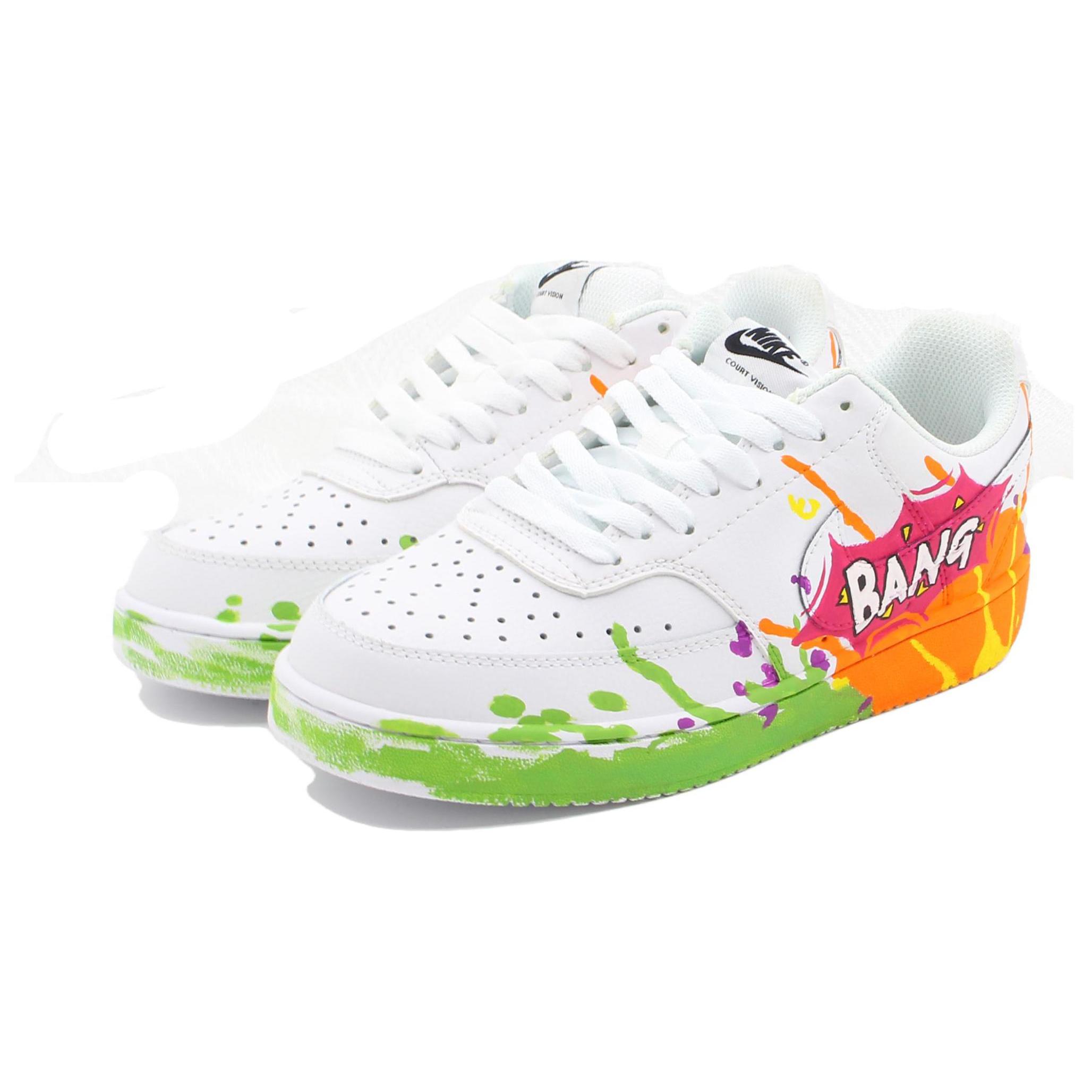 [Custom Shoes] Nike Court Vision 1 'Green Orange Bang' 圖 4