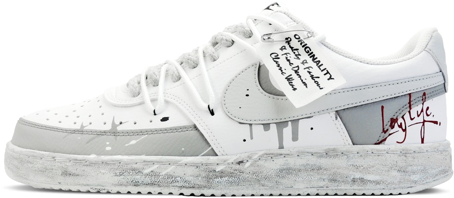 Zapatillas Nike Court Vision 1 'Gris Blanco Grafiti Desgastado Gótico' DH2987-101(Team128-静默讯号) Buy Zapatillas Nike Court Vision 1 'Gris Blanco Grafiti Desgastado Gótico' DH2987-101(Team128-静默讯号)