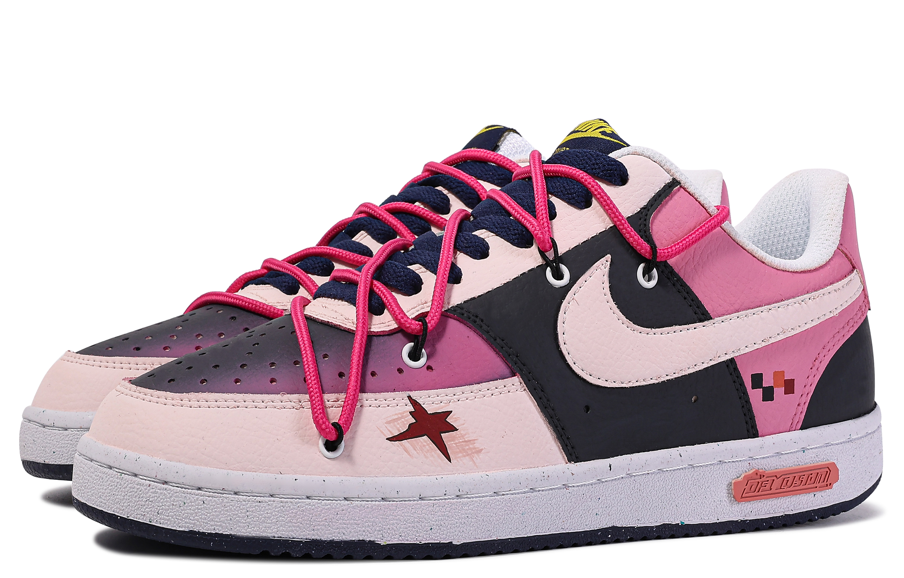 Shop 【定制鞋款】耐克Court Vision 1“小恶魔受伤粉紫黑” DH2987-103(TeamM-受伤小恶魔-BOX)