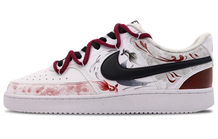 [Custom Shoes] Nike Court Vision 1 'Ink-Wash Black White Red' 圖 2