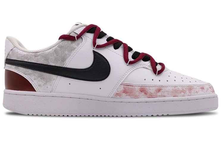 [Custom Shoes] Nike Court Vision 1 'Ink-Wash Black White Red' 圖 3