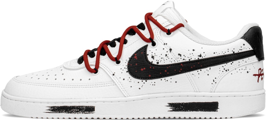 【定制鞋款】耐克Court Vision 1“墨水涂鸦白黑红” CD5463-101(TeamA-CV男泼墨涂鸦S-BOX) Buy 【定制鞋款】耐克Court Vision 1“墨水涂鸦白黑红” CD5463-101(TeamA-CV男泼墨涂鸦S-BOX)