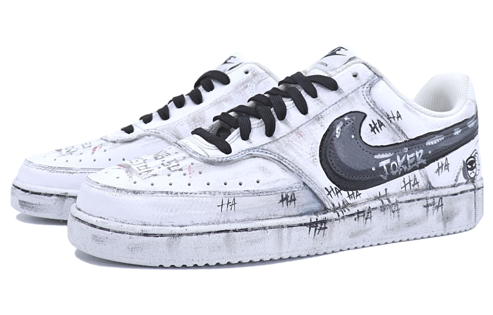[Custom Shoes] Nike Court Vision 1 'Joker Graffiti Black White' 圖 3