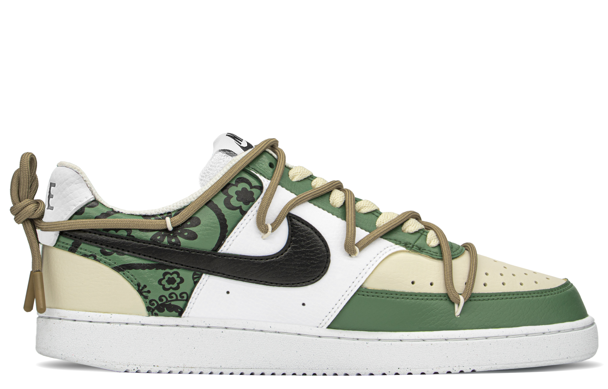 [Custom Shoes] Nike Court Vision 1 'Khaki Green Paisley' 圖 2