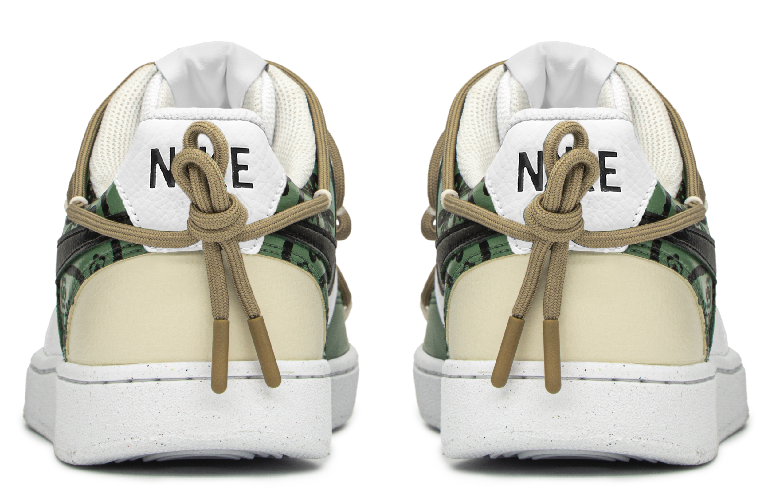 [Custom Shoes] Nike Court Vision 1 'Khaki Green Paisley' 圖 4