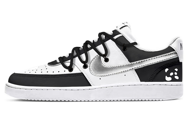 Buy [Custom Shoes] Nike Court Vision 1 'Little Panda Deconstructed Black White'