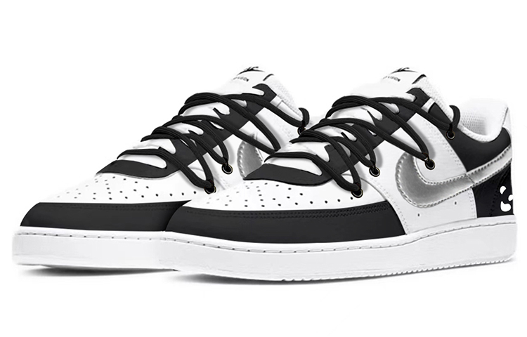 Lookbook [Custom Shoes] Nike Court Vision 1 'Little Panda Deconstructed Black White'