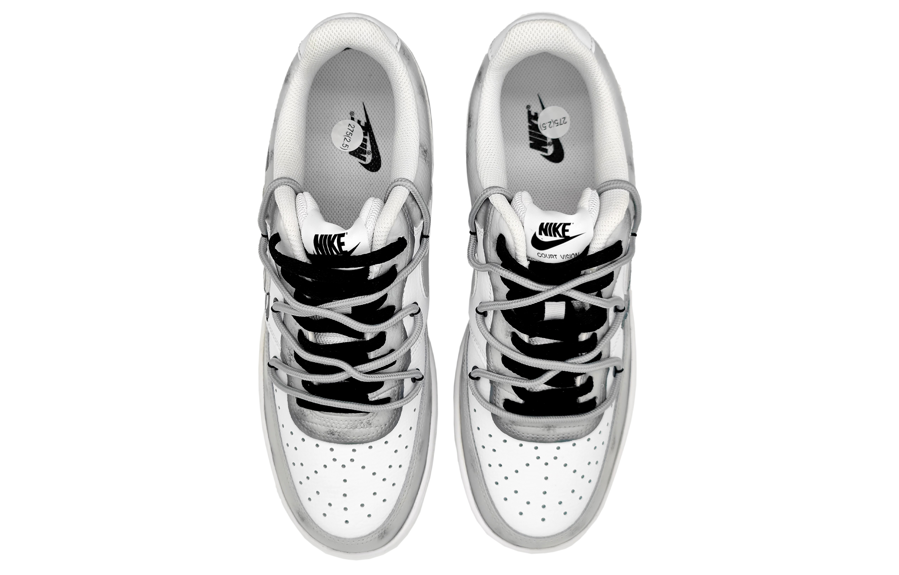 Purchase [定制鞋] 耐克Court Vision 1 '月球灰 - 星空' CD5463-101(Team16-男款月球艺术)