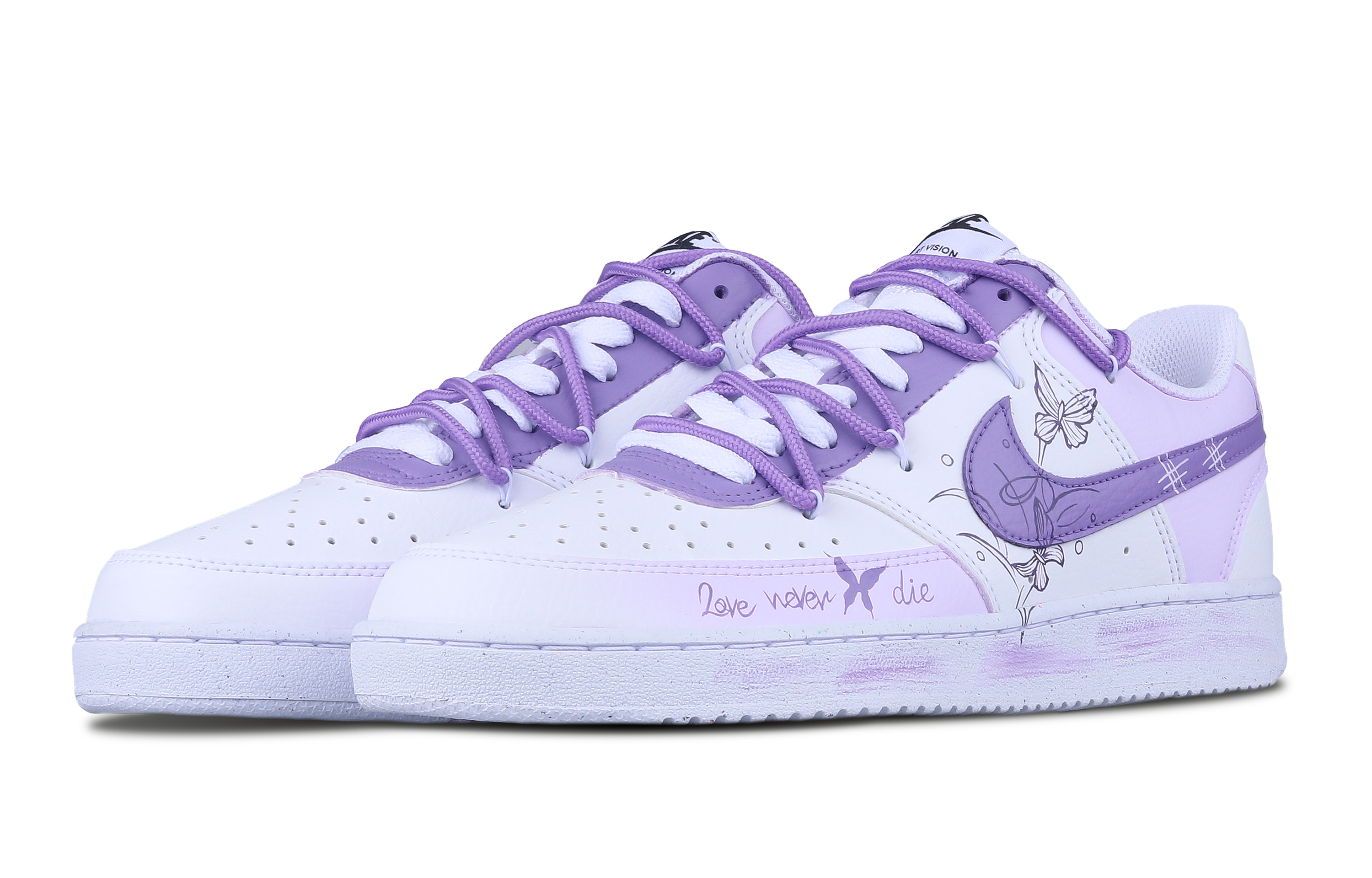 [Custom Shoes] Nike Court Vision 1 'Purple Butterfly' 圖 4