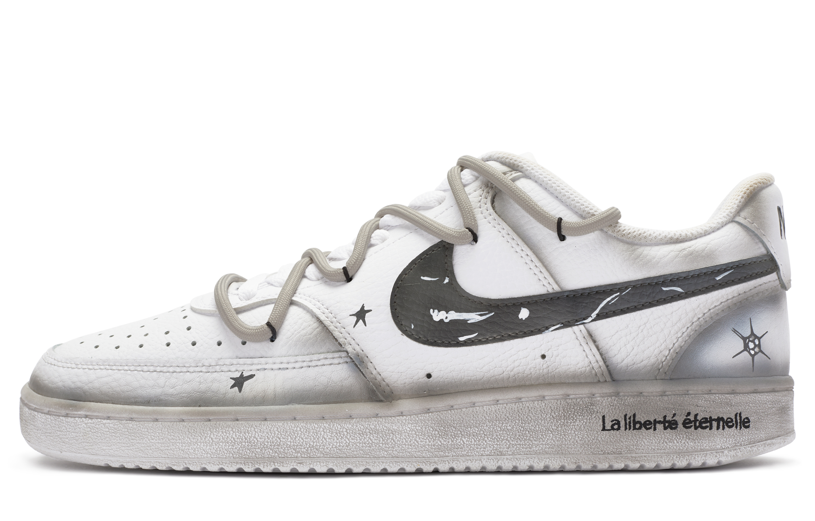 [Custom Shoes] Nike Court Vision 1 'Renaissance BIGNIU Black White'