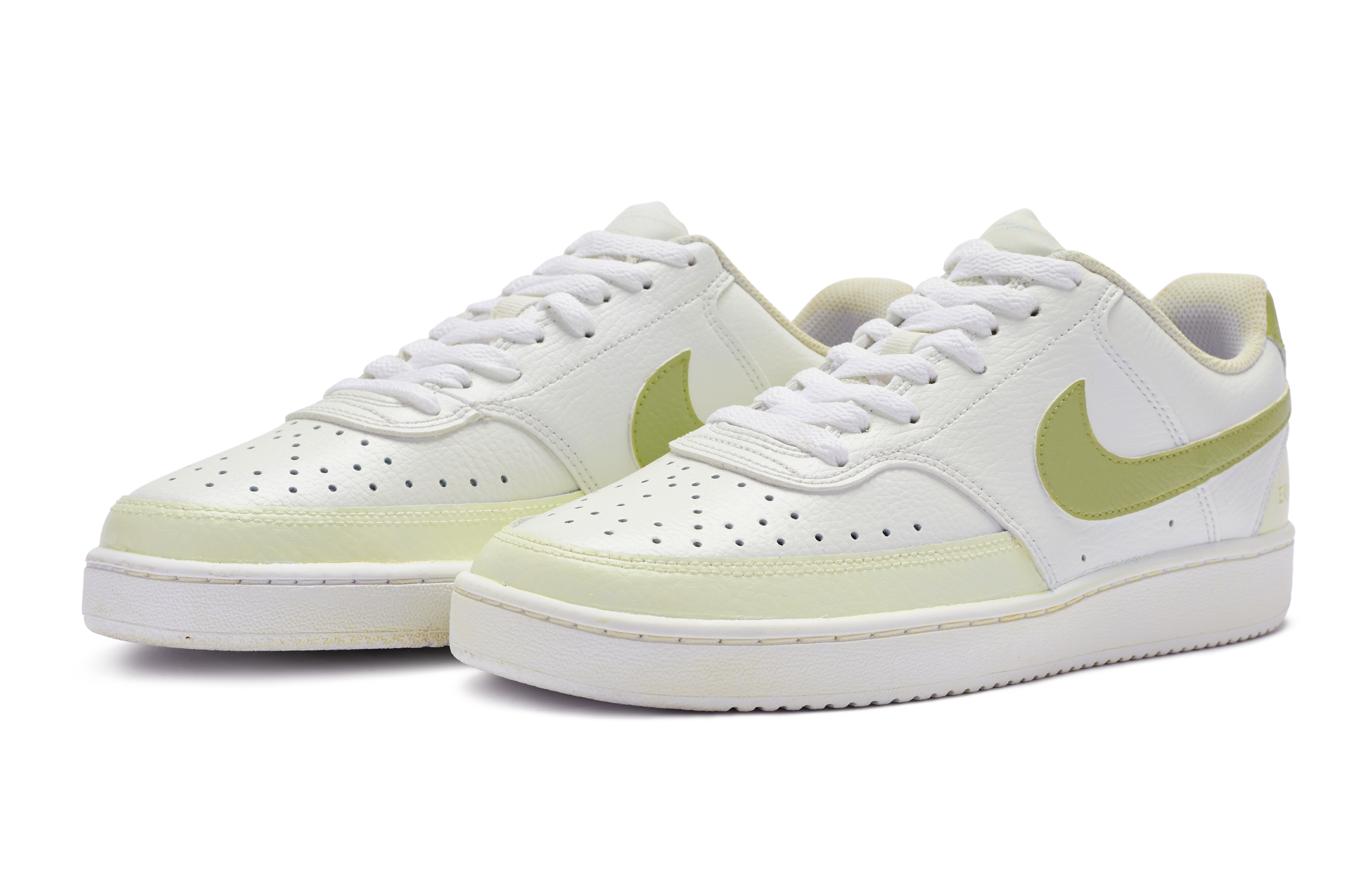 [Custom Shoes] Nike Court Vision 1 'Renaissance Erato Handpainted White-Green-Yellow' 圖 3