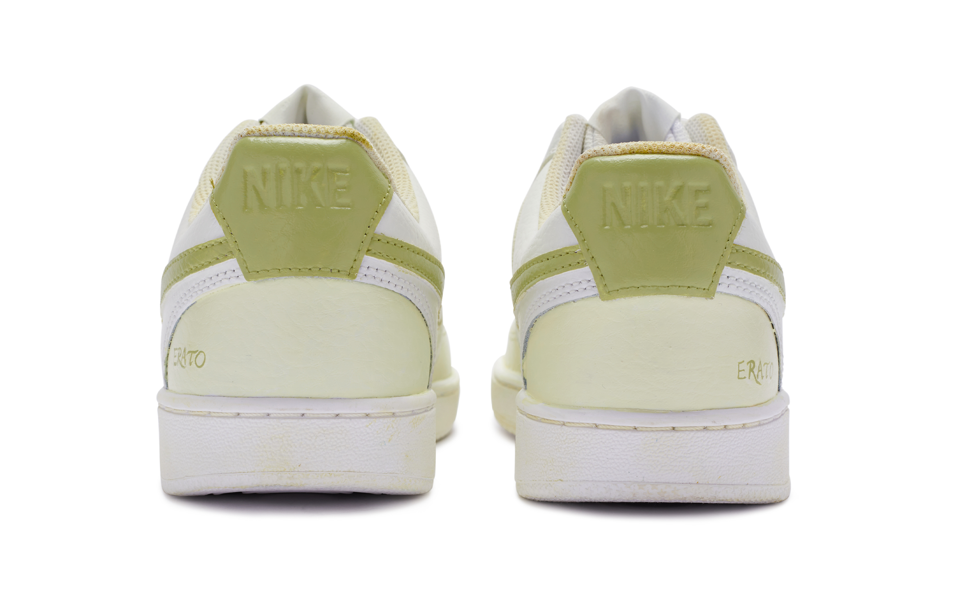 [Custom Shoes] Nike Court Vision 1 'Renaissance Erato Handpainted White-Green-Yellow' 圖 5