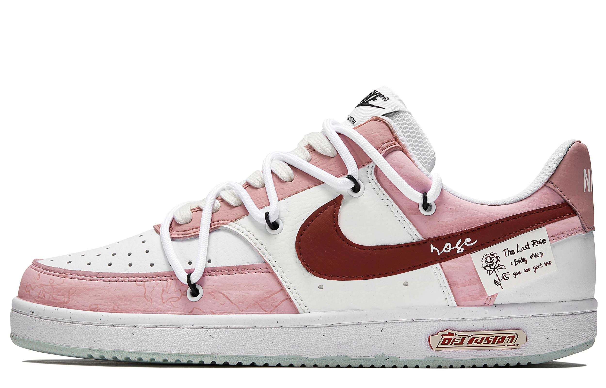 Order [Sepatu Custom] Nike Court Vision 1 'Rose Panda Pink-Putih' DH2987-110(Team202-rose)