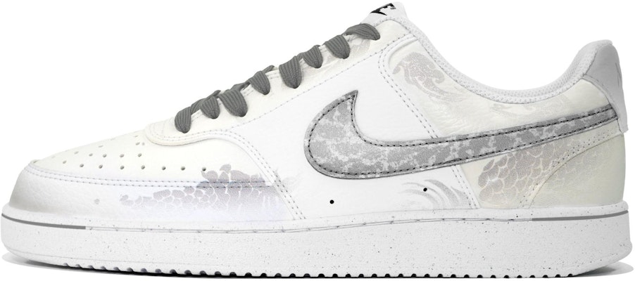 【訂製球鞋】 Nike Court Vision 1 萬花弄 銀龍競躍 國風龍 合成皮 新中式 潮流 休閒 舒適 百搭 防滑減震 低筒 板鞋 男款 白銀 Buy 【訂製球鞋】 Nike Court Vision 1 萬花弄 銀龍競躍 國風龍 合成皮 新中式 潮流 休閒 舒適 百搭 防滑減震 低筒 板鞋 男款 白銀
