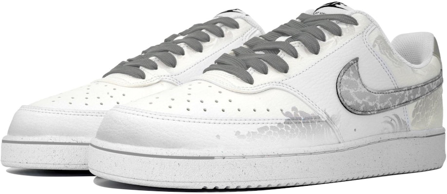 【訂製球鞋】 Nike Court Vision 1 萬花弄 銀龍競躍 國風龍 合成皮 新中式 潮流 休閒 舒適 百搭 防滑減震 低筒 板鞋 男款 白銀 Shop 【訂製球鞋】 Nike Court Vision 1 萬花弄 銀龍競躍 國風龍 合成皮 新中式 潮流 休閒 舒適 百搭 防滑減震 低筒 板鞋 男款 白銀