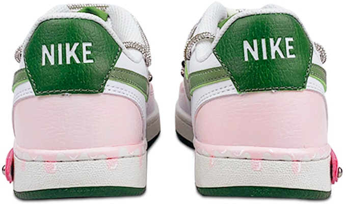 【自訂球鞋】 Nike Court Vision 1 草莓奶茶 結構風 防滑耐磨 低筒 滑板鞋 男女款 白粉綠 Purchase 【自訂球鞋】 Nike Court Vision 1 草莓奶茶 結構風 防滑耐磨 低筒 滑板鞋 男女款 白粉綠
