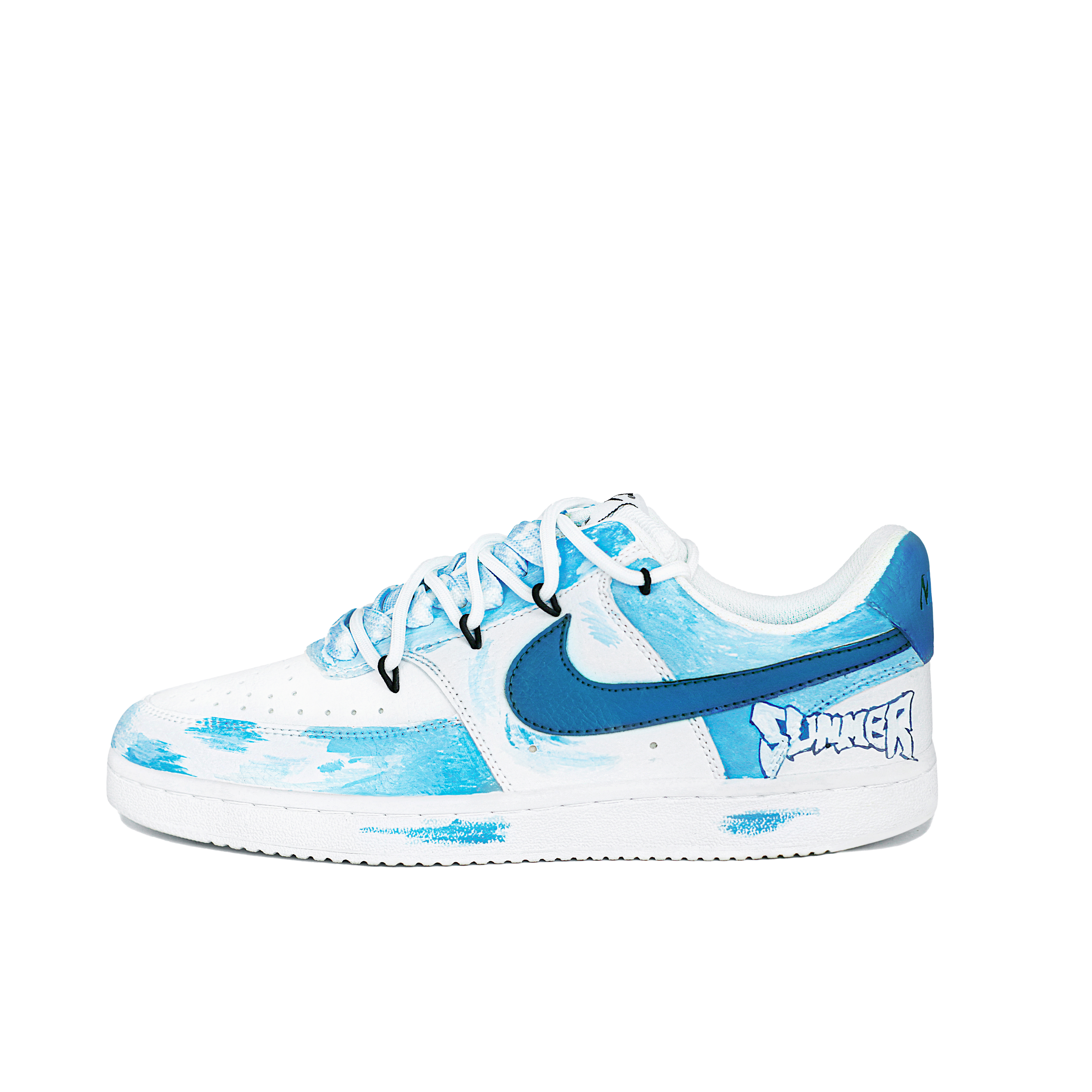 [Custom Shoes] Nike Court Vision 1 'Summer Fresh White-Blue'