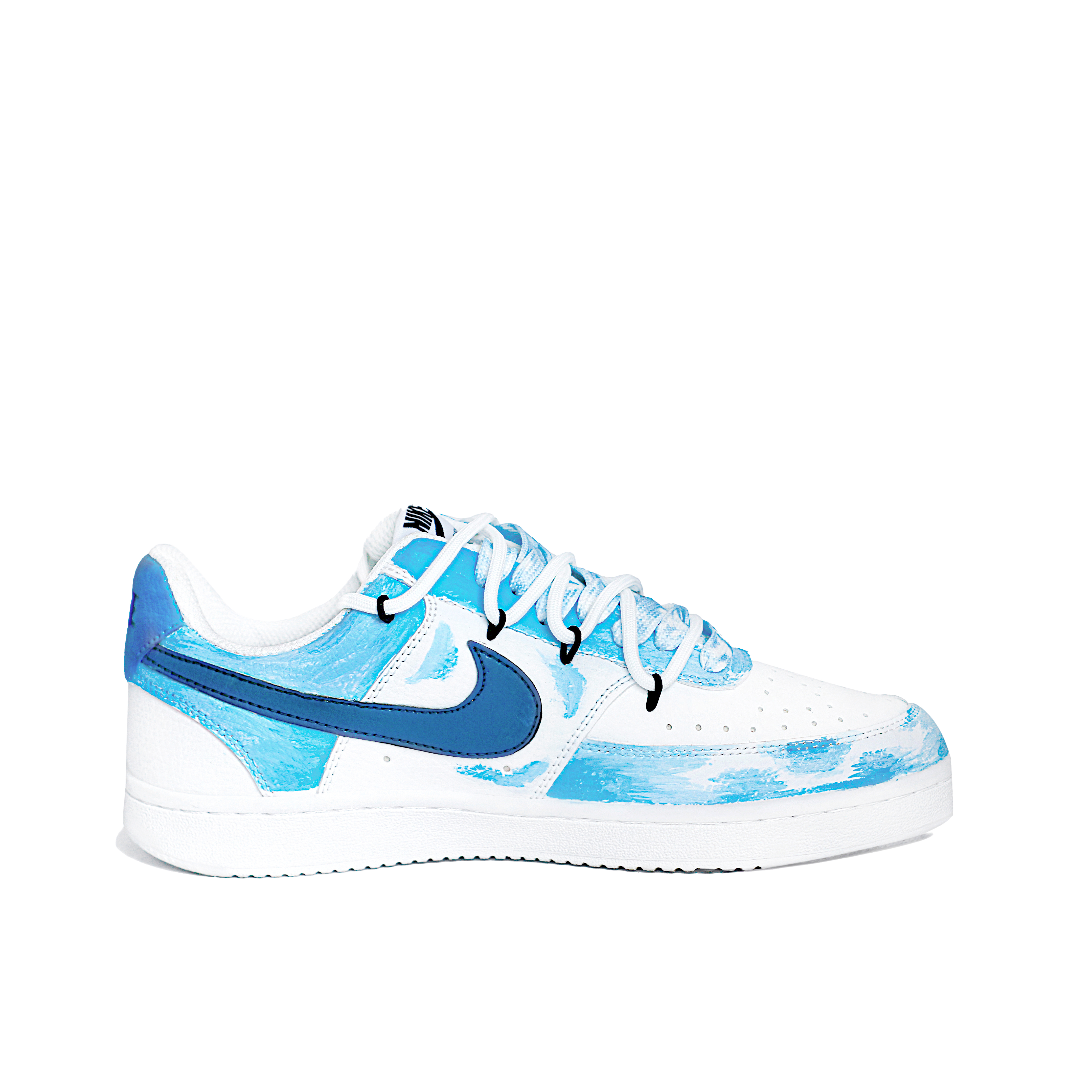 Lookbook [Kasut Custom] Nike Court Vision 1 'Summer Fresh Putih-Biru' DH2987-101（team309-夏日清凉）