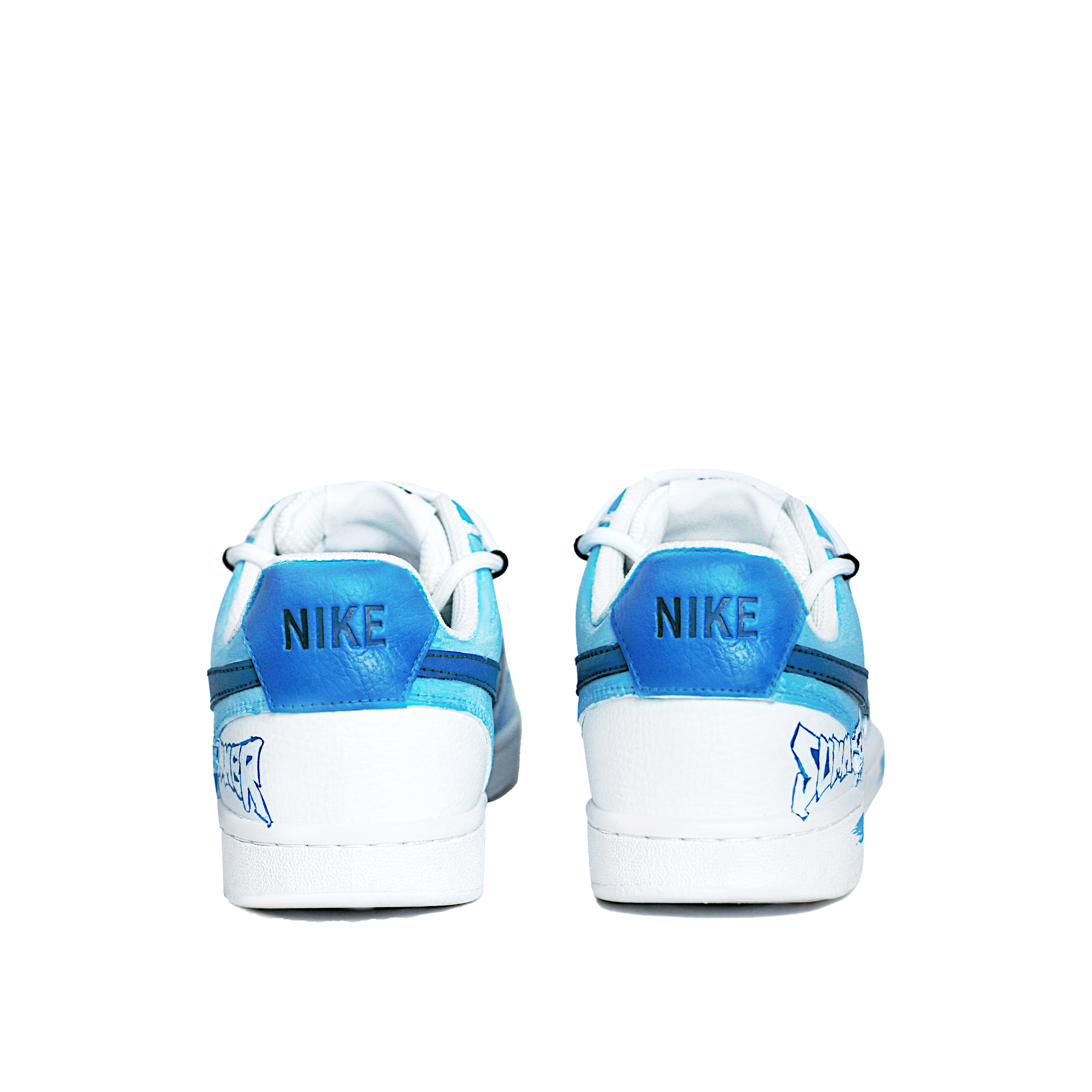 Purchase [Kasut Custom] Nike Court Vision 1 'Summer Fresh Putih-Biru' DH2987-101（team309-夏日清凉）