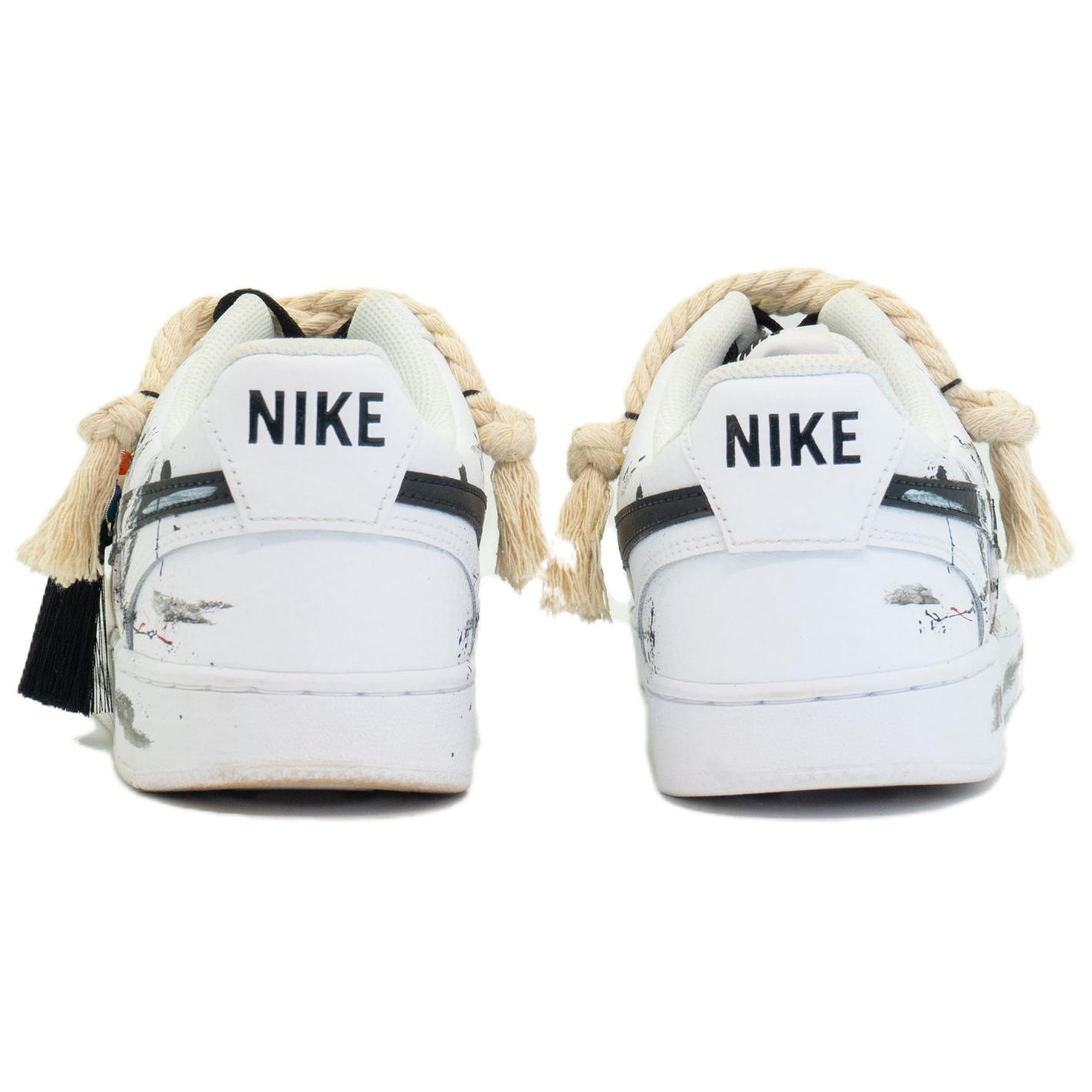 [Custom Shoes] Nike Court Vision 1 'White-Black Ink Wash' 圖 5