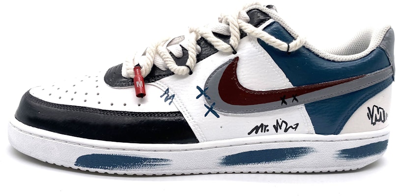 【訂製球鞋】 Nike Court Vision 1 Mis:M 雙鉤 潮流前線 小眾百搭 防滑耐磨 低筒 板鞋 男女款 白色 Buy 【訂製球鞋】 Nike Court Vision 1 Mis:M 雙鉤 潮流前線 小眾百搭 防滑耐磨 低筒 板鞋 男女款 白色