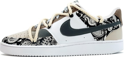 【訂製球鞋】Nike Court Vision 1 萬花弄 解構腰果花 禮盒 塗鴉 街頭 復古 貼布 休閒 時尚 潮流 防滑 低筒 板鞋 男款 白棕 Order 【訂製球鞋】Nike Court Vision 1 萬花弄 解構腰果花 禮盒 塗鴉 街頭 復古 貼布 休閒 時尚 潮流 防滑 低筒 板鞋 男款 白棕