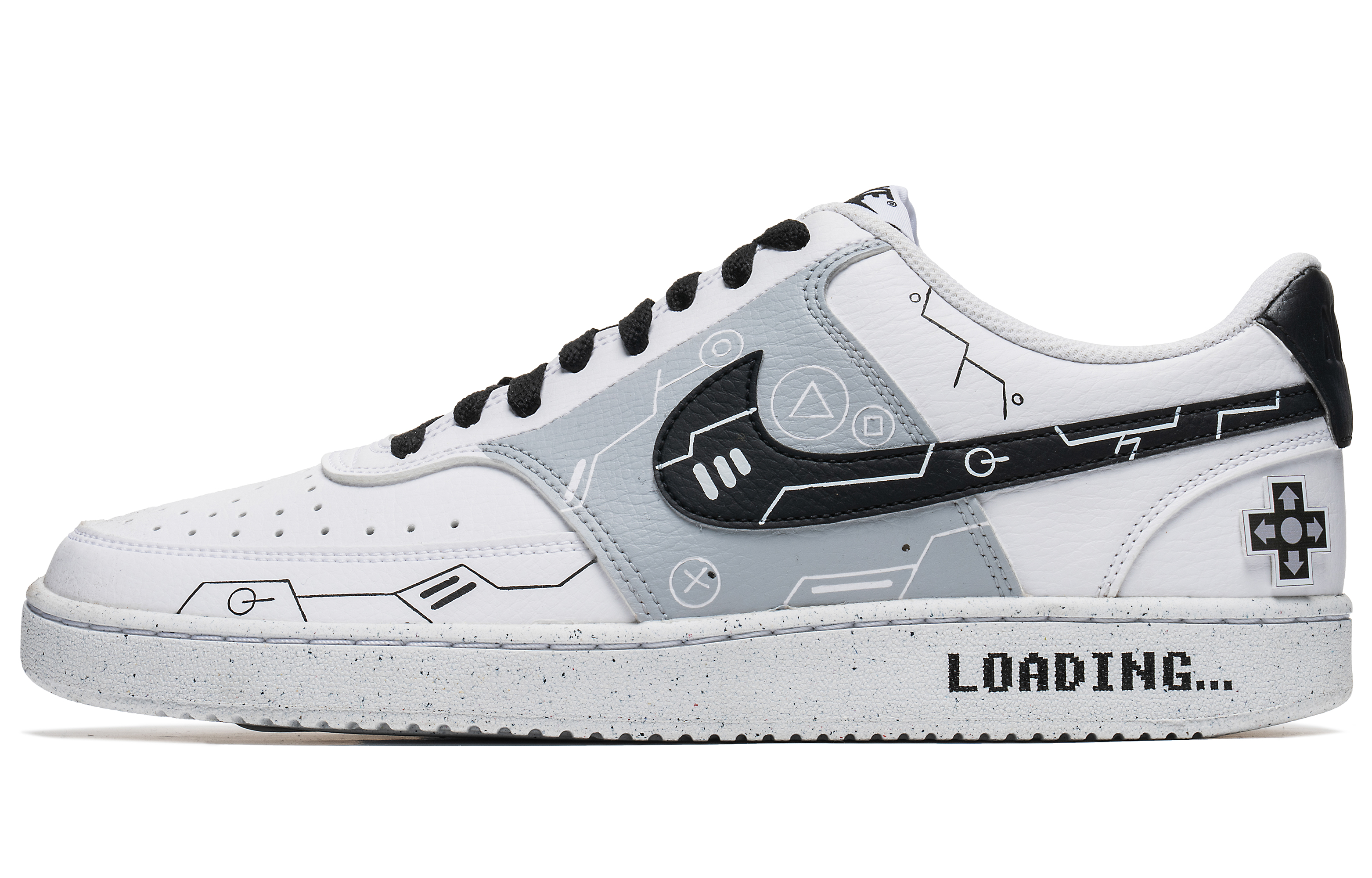 Buy 【定制球鞋】 Nike Court Vision 1 野鶴製造 灰電玩 立體按鍵 防滑耐磨 低幫 板鞋 男女同款