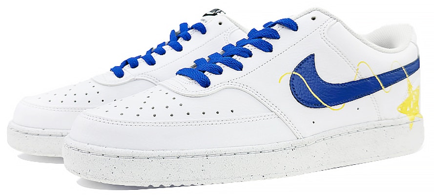 【定制球鞋】Nike Court Vision 1 太陽星星 手繪塗鴉 許願 線條 低幫 板鞋 男款 黃藍 Lookbook 【定制球鞋】Nike Court Vision 1 太陽星星 手繪塗鴉 許願 線條 低幫 板鞋 男款 黃藍