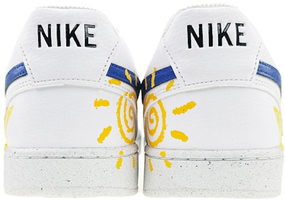 【定制球鞋】Nike Court Vision 1 太陽星星 手繪塗鴉 許願 線條 低幫 板鞋 男款 黃藍 Shop 【定制球鞋】Nike Court Vision 1 太陽星星 手繪塗鴉 許願 線條 低幫 板鞋 男款 黃藍