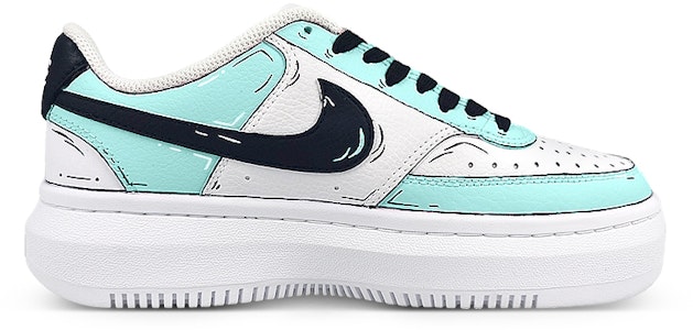 【客製化球鞋】 Nike Court Vision 1 Alta 防滑輕便 二次元 蒂芙尼綠 甜甜風 低筒 板鞋 GS 綠白 Order 【客製化球鞋】 Nike Court Vision 1 Alta 防滑輕便 二次元 蒂芙尼綠 甜甜風 低筒 板鞋 GS 綠白