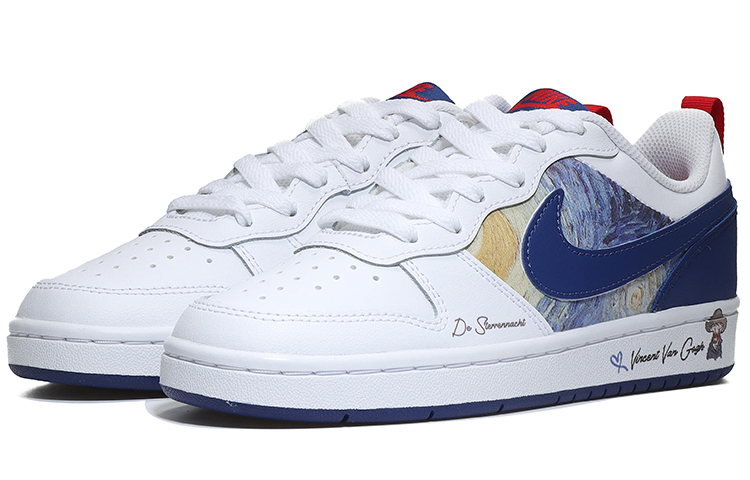 Lookbook [Zapatillas Personalizadas] Nike Court Vision 1 Low 2 'Noche Estrellada' BQ5448-113(Team10-油画星空QD)