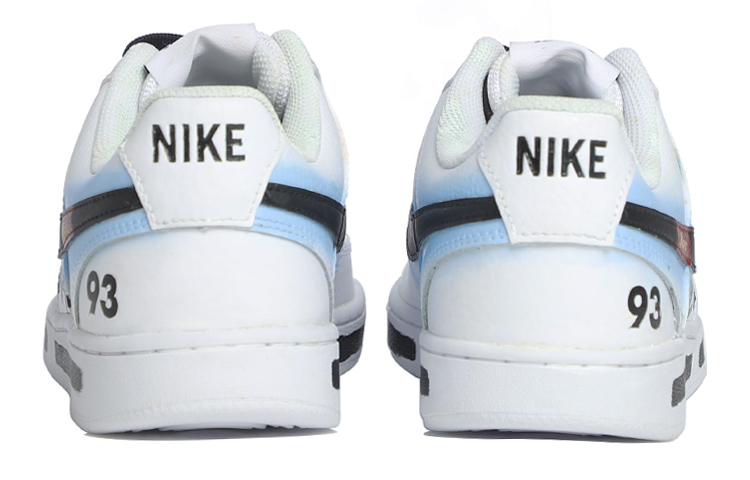 [Custom Shoes] Nike Court Vision 1 Low 'Biker Marquez Hand-Painted Black White Blue' 圖 4