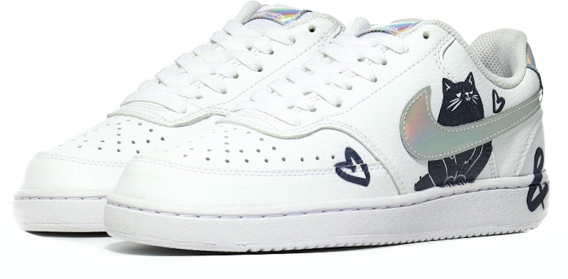 【定制鞋款】耐克 Court Vision 1 Low '黑猫激光' CW5596-100(Team10-黑色喵咪QD) Lookbook 【定制鞋款】耐克 Court Vision 1 Low '黑猫激光' CW5596-100(Team10-黑色喵咪QD)