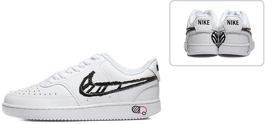 나이키 커스텀 코트 비전 로우 '' (Nike Custom Court Vision Low '') CD5463-101(Team10-黑色胶囊爱心QD) Buy 나이키 커스텀 코트 비전 로우 '' (Nike Custom Court Vision Low '') CD5463-101(Team10-黑色胶囊爱心QD)