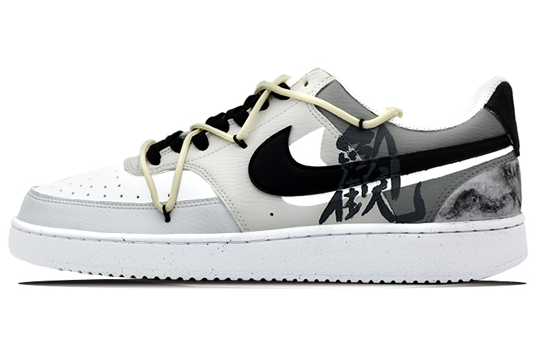 [Custom Shoes] Nike Court Vision 1 Low 'Black White Grey'