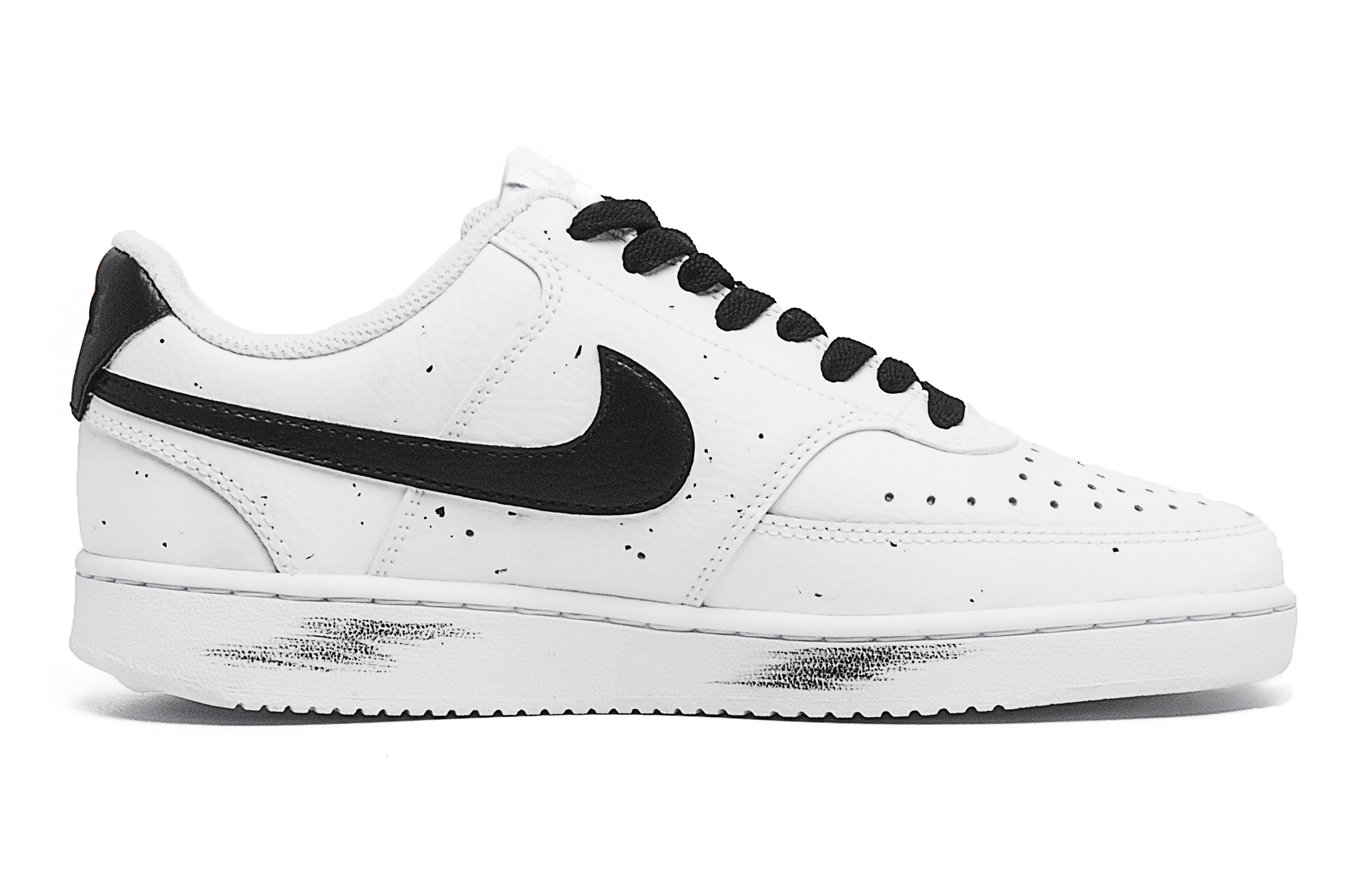[Custom Shoes] Nike Court Vision 1 Low 'Black White Graffiti' 圖 2