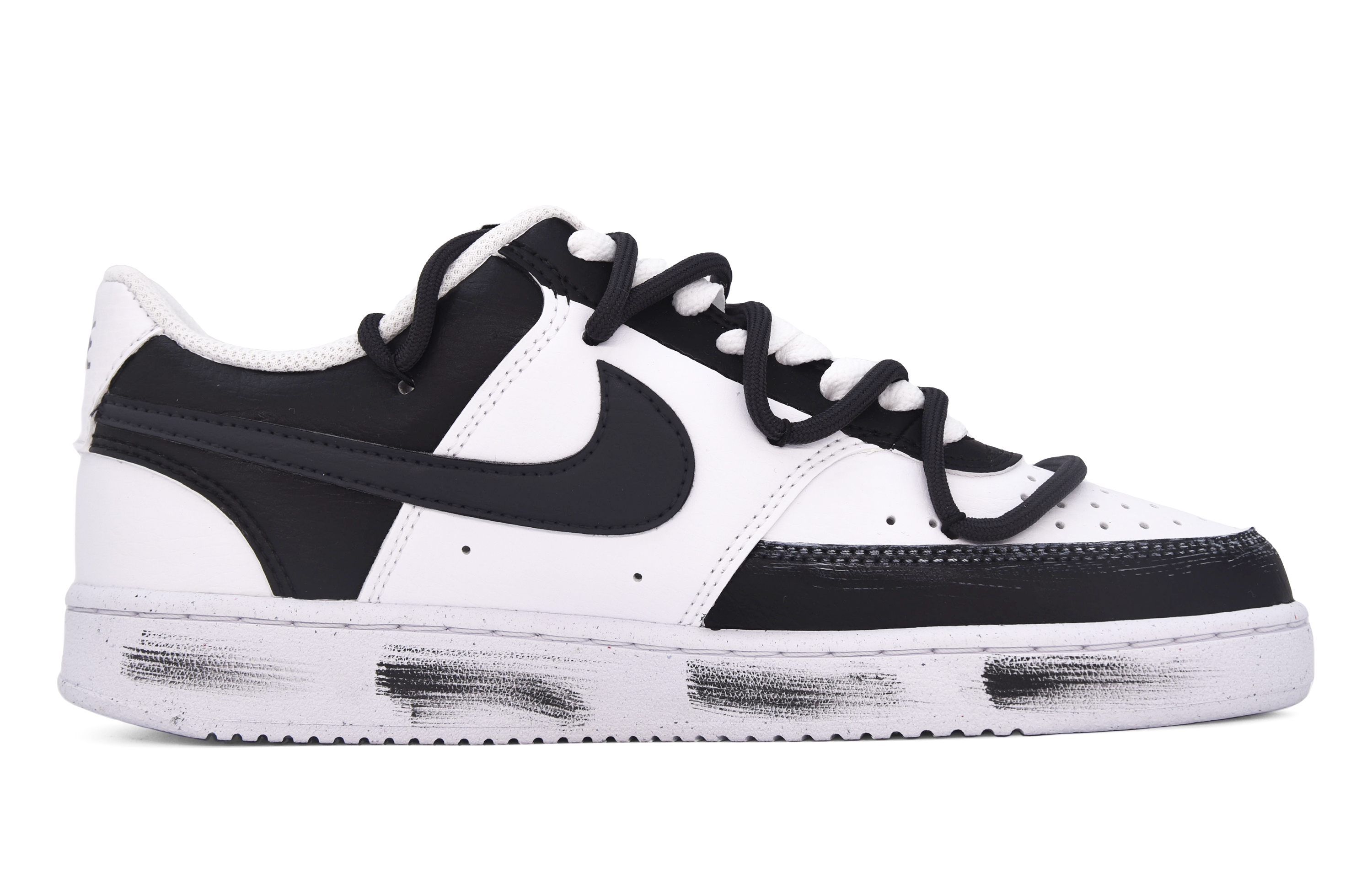 [Custom Shoes] Nike Court Vision 1 Low 'Black White Grey Graffiti' 圖 2