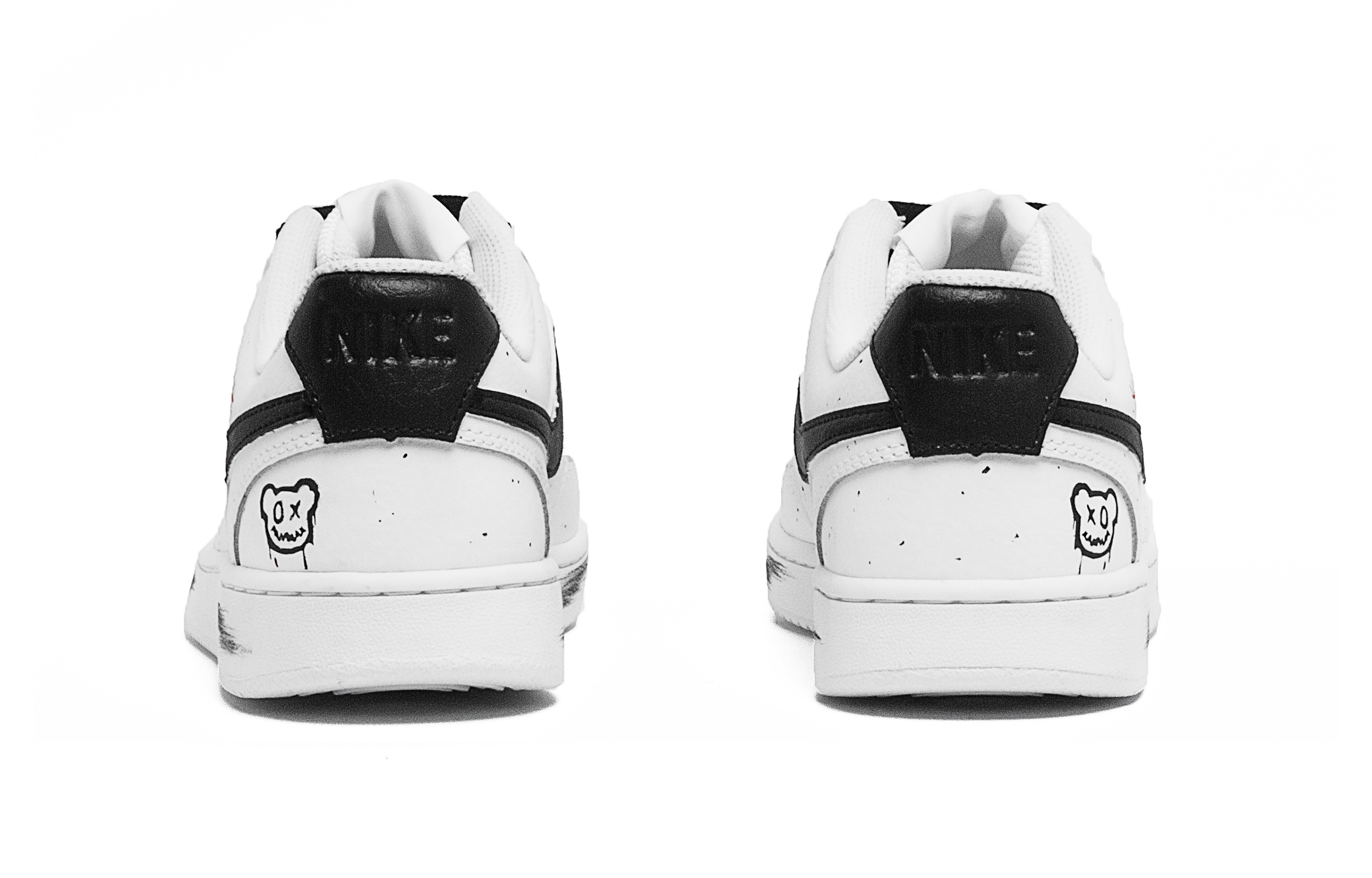 [Custom Shoes] Nike Court Vision 1 Low 'Black White Graffiti' 圖 4