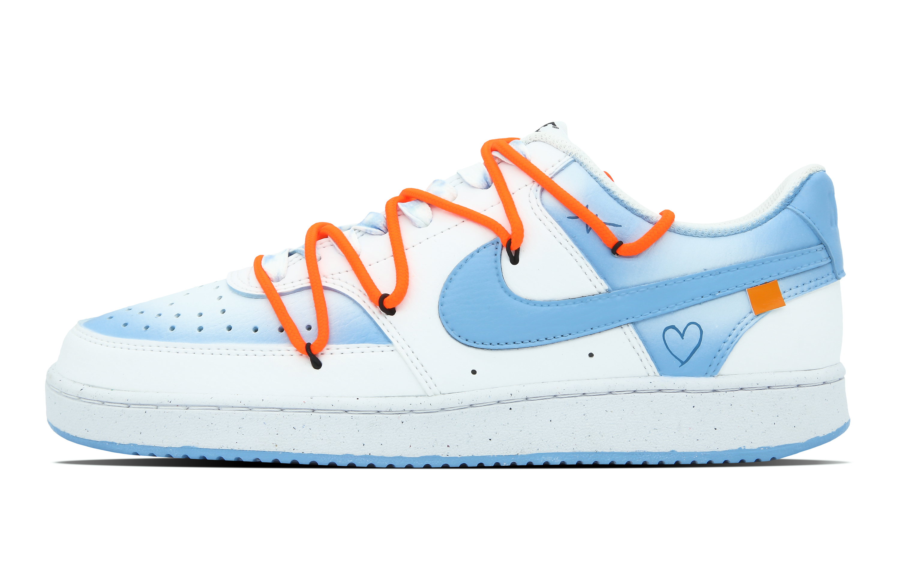 [Custom Shoes] Nike Court Vision 1 Low 'Blue White Scribble'