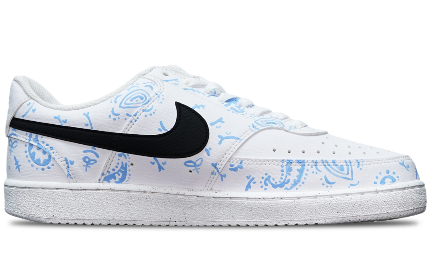 [Custom Shoes] Nike Court Vision 1 Low 'Cashew Flower Hand-Painted' 圖 2