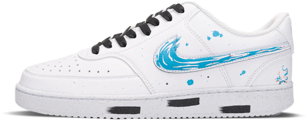 【定製球鞋】Nike Court Vision 1 Low 溫變水墨 台灣風 潑墨 簡約舒適 低筒 板鞋 男女同款 黑白藍 Buy 【定製球鞋】Nike Court Vision 1 Low 溫變水墨 台灣風 潑墨 簡約舒適 低筒 板鞋 男女同款 黑白藍