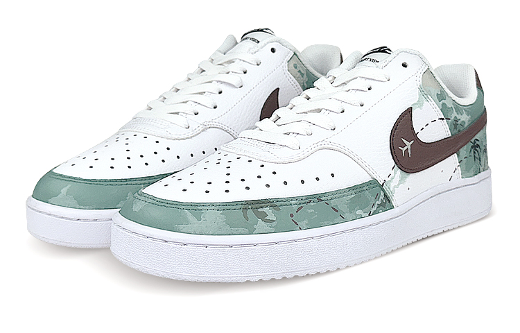 [Custom Shoes] Nike Court Vision 1 Low 'Coconut Tree White-Green' 圖 3
