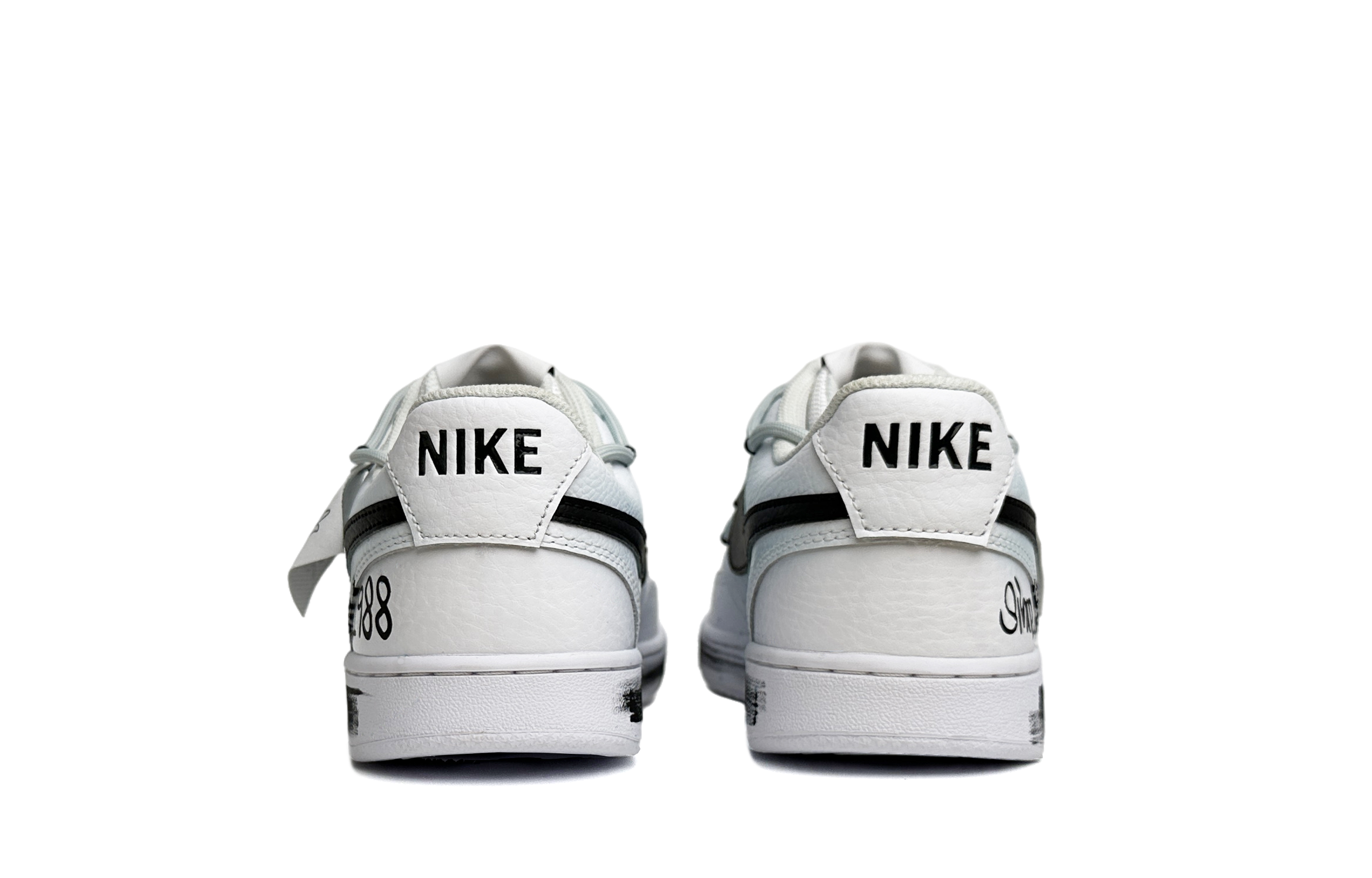 Shop カスタム シューズ] ナイキ コート ビジョン 1 ロー 'デイジー グラフィティ スプラッター デコンストラクト レース' CD5463-101-484813 CD5463-101-484813