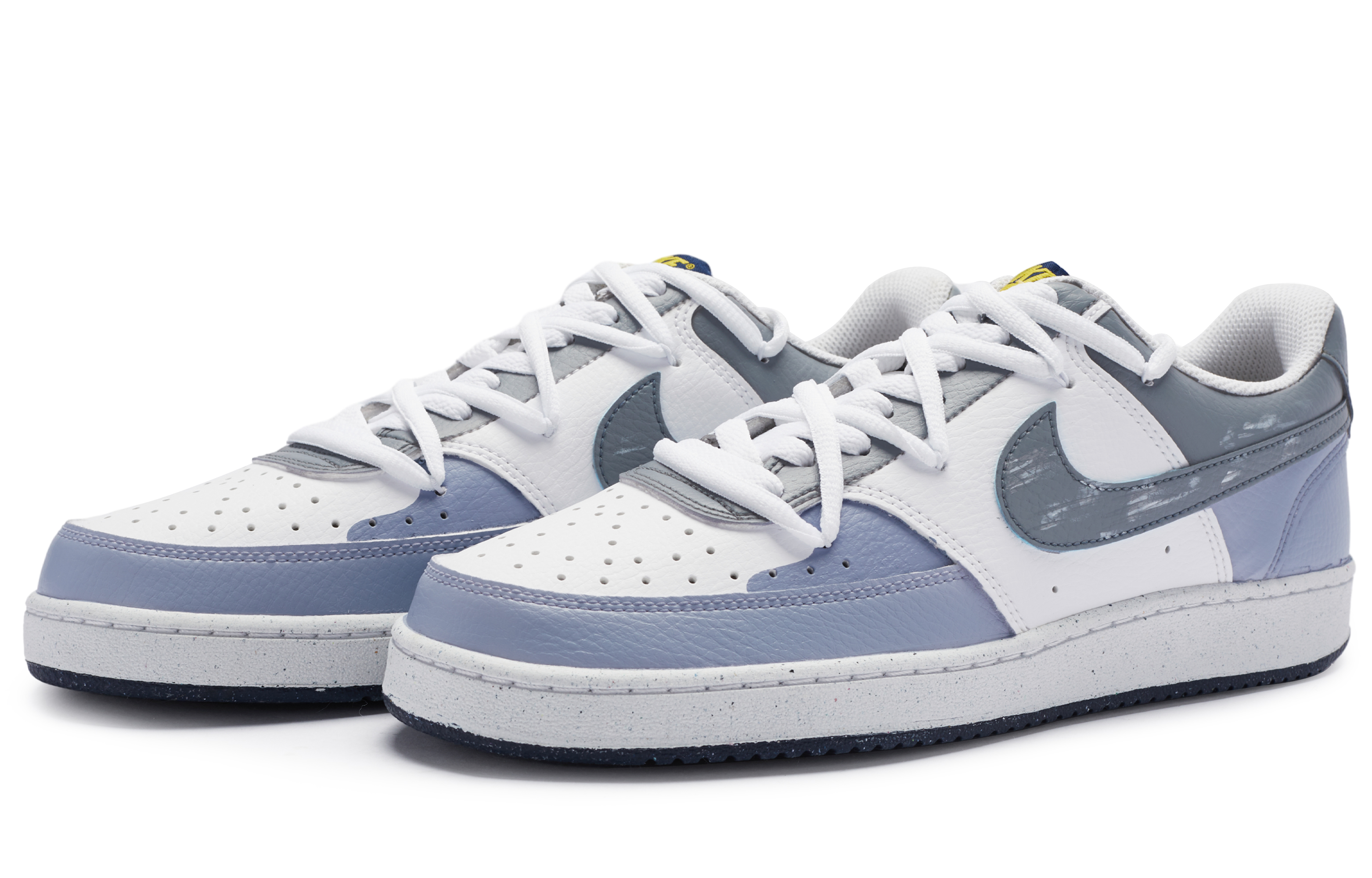Lookbook [Sepatu Custom] Nike Court Vision 1 Low 'Deconstructed Spray-Paint Putih Abu Ungu' DH2987-103-458268