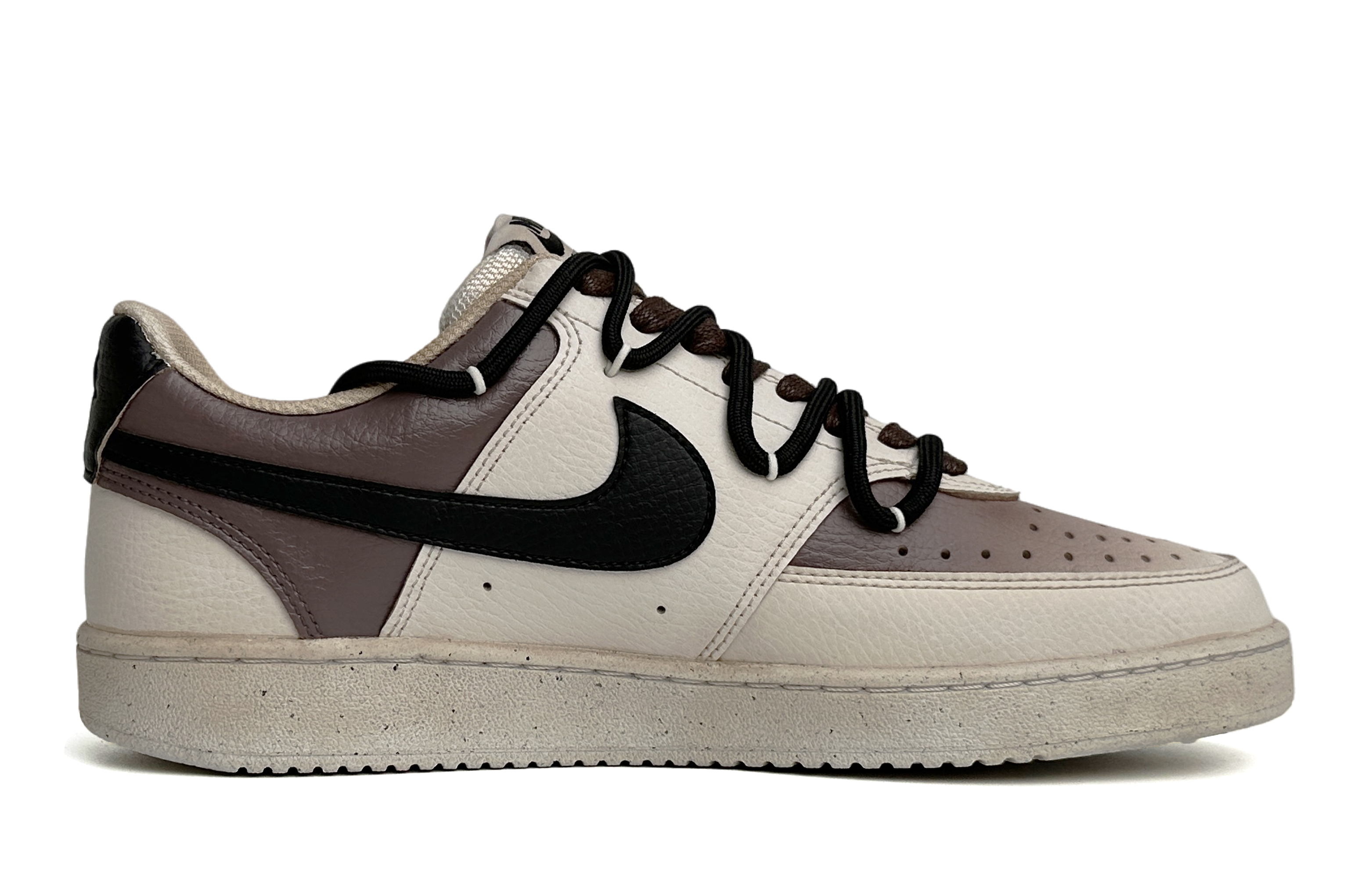 Order [定制鞋] 耐克Court Vision 1 Low '沙漠魅影' DH2987-101(Team87-荒漠幽影男款黑棕)