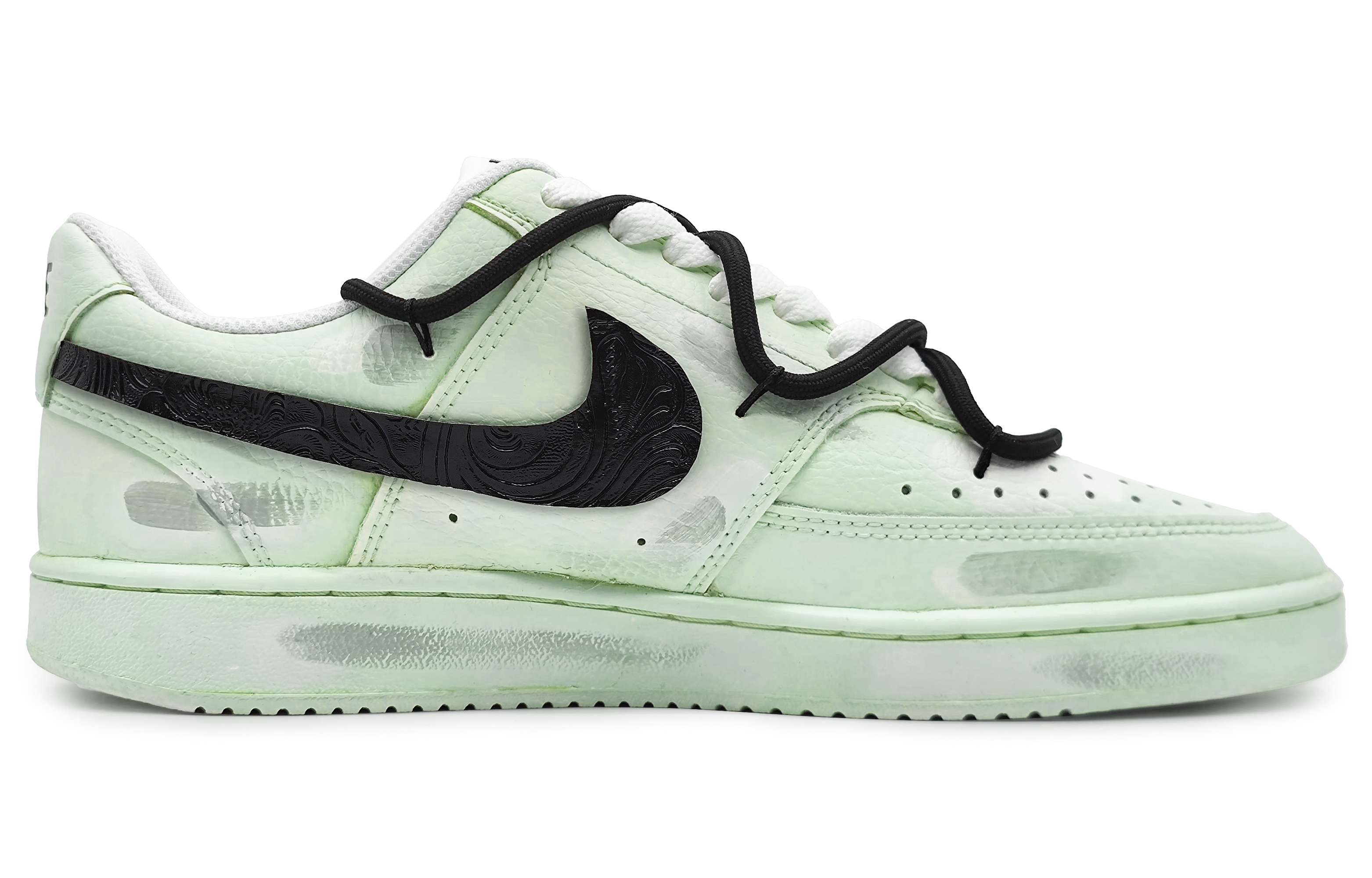 Order Zapatillas personalizadas Nike Court Vision 1 Low 'Desierto Verde Gris' DH2987-101(Team16-男款海棠醉日)
