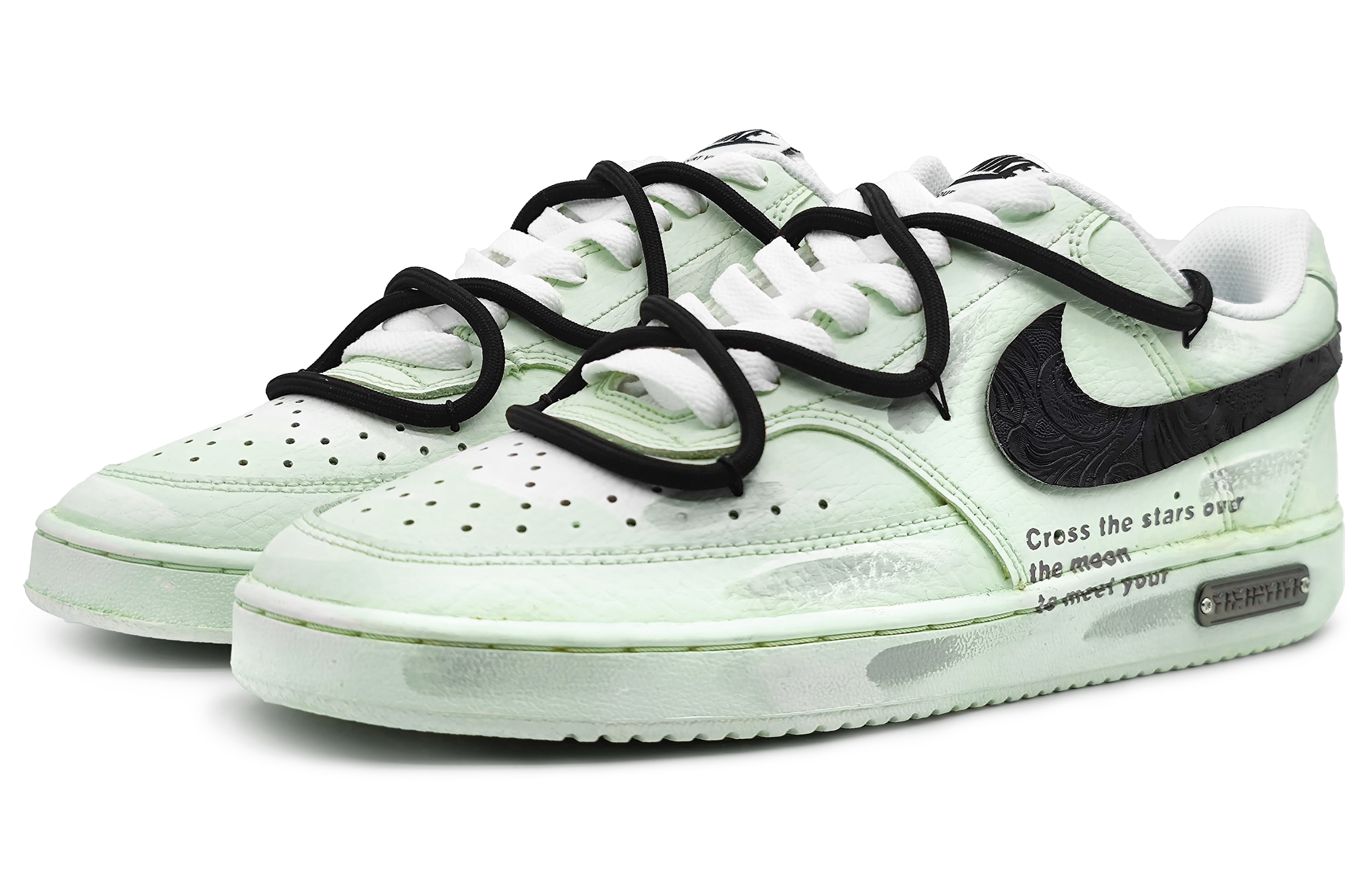 Lookbook Zapatillas personalizadas Nike Court Vision 1 Low 'Desierto Verde Gris' DH2987-101(Team16-男款海棠醉日)