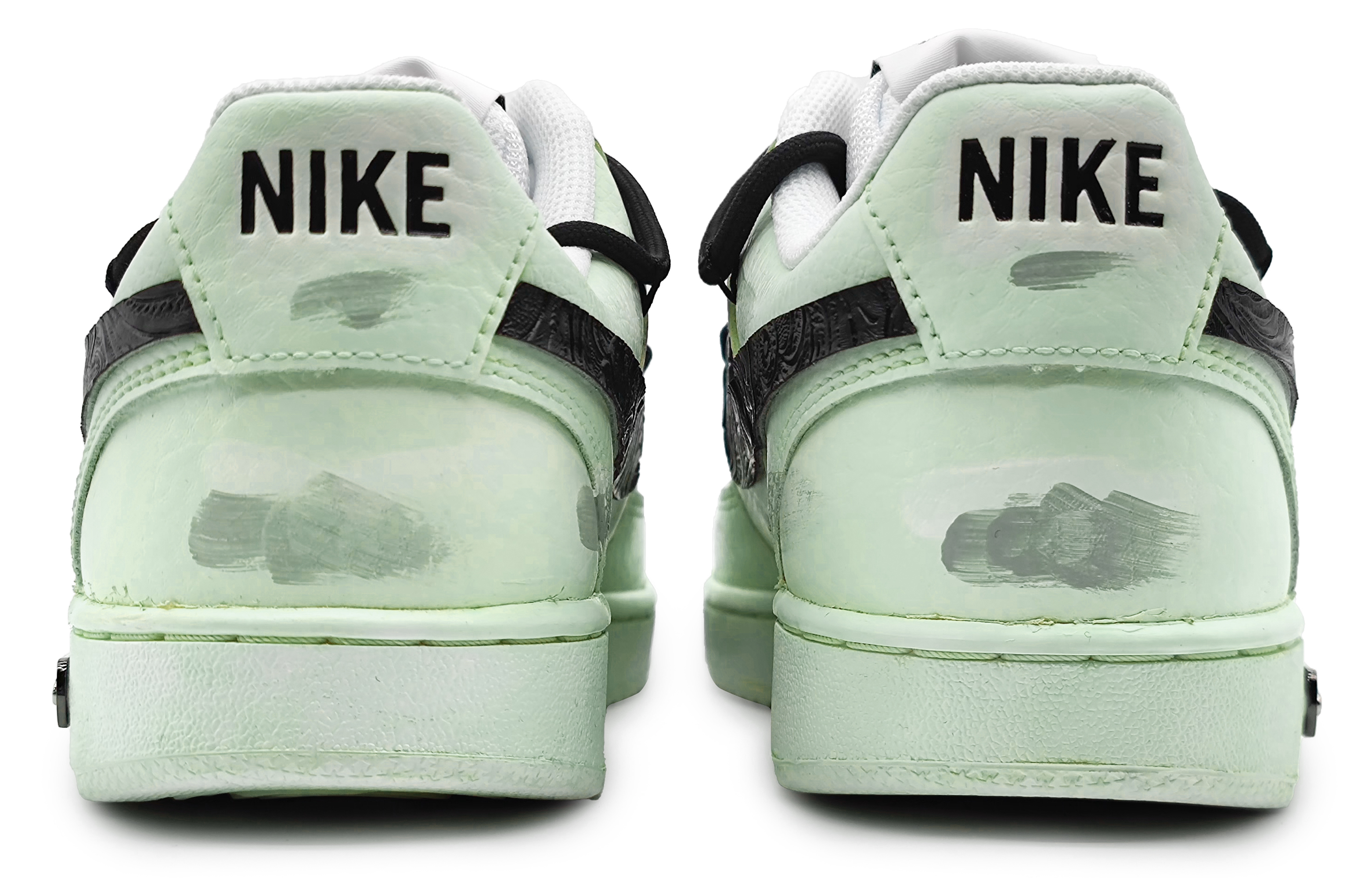 Shop Zapatillas personalizadas Nike Court Vision 1 Low 'Desierto Verde Gris' DH2987-101(Team16-男款海棠醉日)